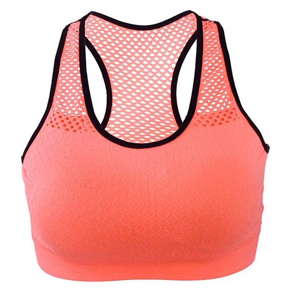 BSDJILFG 50% Sports Bars for Women, Women Cute Wire Free Mesh Sports Underwear Yoga Running Quick Drying Vest Bra, Bra Tanks for Women