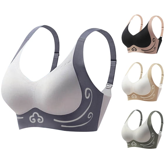 BSDJILFG BSDJILFG Bras for Women Color Block Seamless Yoga Bras Bust-Lift High Supportive Fixed Cups Bra Rollbacks,M-2XL