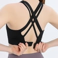 thumbnail image 1 of BSDJILFG BSDJILFG Sports Bras for Women Seamless Racerback Bras Criss Cross Straps Bandeau Yoga Workout Training Bras with Pads Rollbacks, 1 of 6