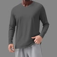 thumbnail image 1 of BSDJILFG Big and Tall Mens Long Sleeve Shirts Ribbed Knit Casual Lightweight Breathable V-Neck Slim Fit Crewneck Pullover Spring Basic Tees S-5XL, 1 of 7
