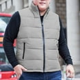 thumbnail image 1 of BSDJILFG Big and Tall Mens Puffer Vest Full Zip Up Quilted Vest Oversized Fit Sleeveless Raglan Outerwear for Camping, 1 of 8
