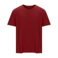 thumbnail image 1 of BSDJILFG Big and Tall Shirts ,Casual Basic Tees for Father's Day Men's Loose Short Sleeve Round Neck T-shirt Cotton Tops,Sizes L-6XL, 1 of 4