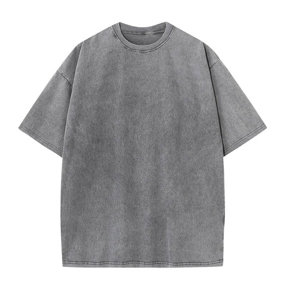 BSDJILFG Big and Tall T-Shirts for Men Casual Cotton Tees Short Sleeve Shirts Solid Color Crewneck Pullover Loungewear ,S-5XL