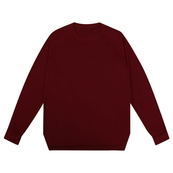 BSDJILFG Big and Tall T-Shirts for Men Casual Long Sleeve Tops Crewneck Solid Color Tees Loose Activewear Loungewear ,L-5XL