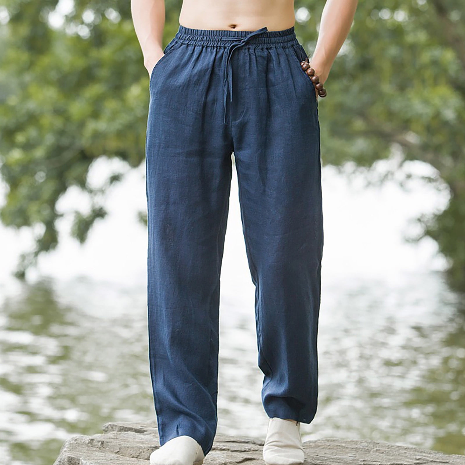 Men's Tencel Breathable Wide-Leg All-Match Casual Pants