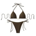 thumbnail image 1 of BSDJILFG Bikini Sets for Women Two Piece High Waisted Swimsuits Halter V-Neck Triangle Bathing Suits, 1 of 5