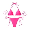 thumbnail image 1 of BSDJILFG Bikini Sets for Women Two Piece High Waisted Swimsuits Halter V-Neck Triangle Bathing Suits, 1 of 5