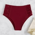 thumbnail image 1 of BSDJILFG Bikini Underwear for Women Seamless Ruched High Waisted Stretch Breathable Waterproof Swimwear Bottom Bathing Suit Underwear, 1 of 5