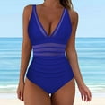 thumbnail image 1 of BSDJILFG Bikinis for Women One-Piece Summer Sexy Tummy Push Up Deep V Neck Padded Bottoms Swimsuits Bathing Suit Beachwear Swimwear S-XXL, 1 of 4