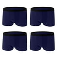 thumbnail image 1 of BSDJILFG Boxer Briefs for Men Short Leg 4 Pack Briefs Soft Cotton Breathable Underwear Solid Color Underpants, 1 of 3