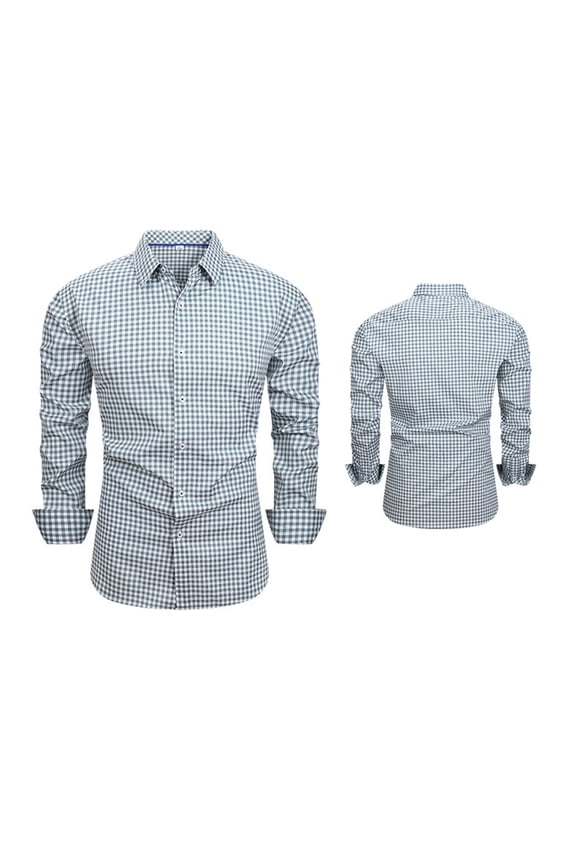 Business Casual Dress Shirts for Men Stretch Fit Wrinkle-Free Button Down Office Blouse