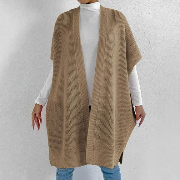 BSDJILFG Cardigan Sweaters for Women Heavyweight Open Front Cable Knit Shirt Fuzzy Long Sleeve Fall Winter Jackets