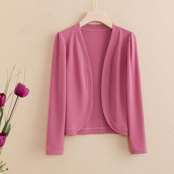 BSDJILFG Cardigans for Women Plus Size Casual Sweaters Long Sleeved Knitted Shirts Open Front Solid Color Outerwear Loungewear,XL-6XL