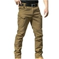 thumbnail image 1 of BSDJILFG Carpenter Pants for Men Relaxation Work Pants Stretch Quick Drying Cargo Pants for Hiking Travelling with Zippered Pockets, 1 of 4