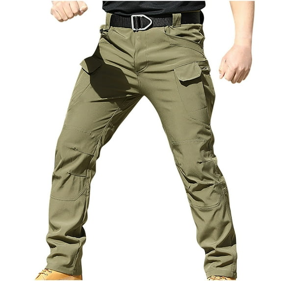 BSDJILFG Carpenter Pants for Men Relaxation Work Pants Stretch Quick Drying Cargo Pants for Hiking Travelling with Zippered Pockets