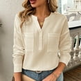thumbnail image 1 of BSDJILFG Casual Tops for Women Casual Dressy 2024 Button-Up Long Sleeve V Neck Blouse Formal Workwear, 1 of 7