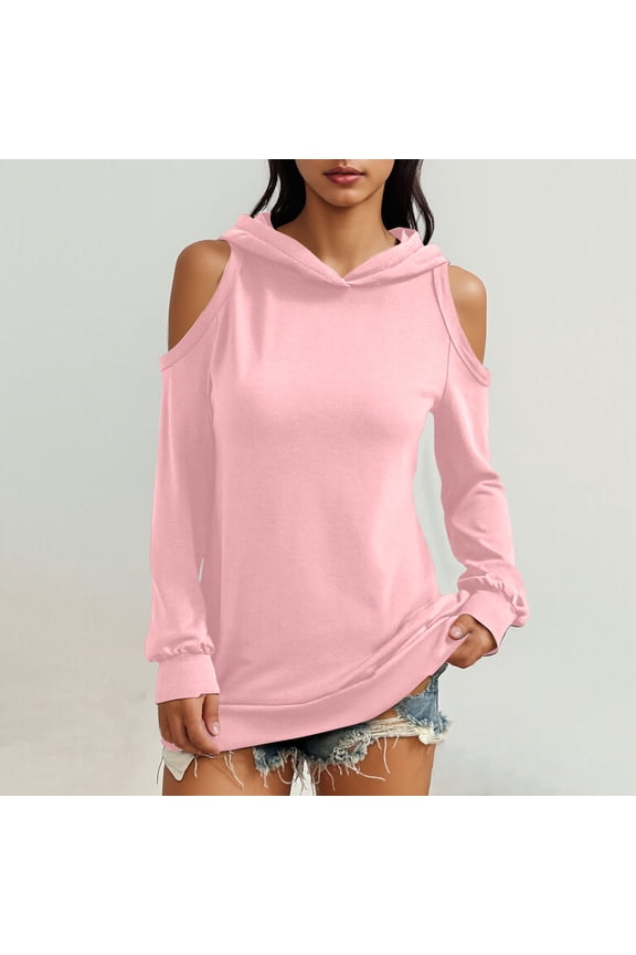Cold Shoulder Sweaters for Women Bell Sleeve Knitting Cotton Top High Neck Backless Soft Cozy Loose Blouses