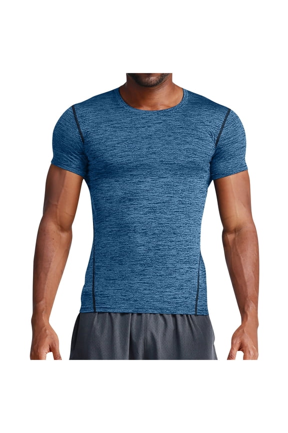 Compression Shirts for Men Athletic T-Shirt Casual Quick Drying Short Sleeve Layering Workout Tops 2026