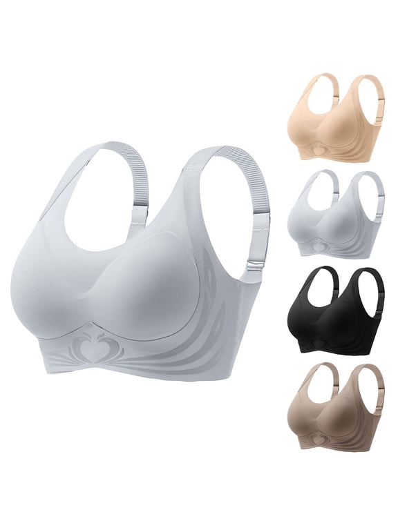 Crazy Yoga Bras for Women Seamless Bras Plus Size Sports Workout Bras Padded Push-Up Bralette ,M-6XL