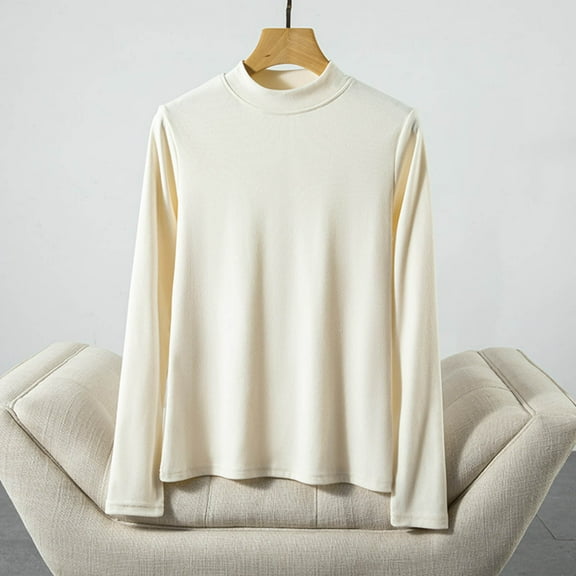 BSDJILFG Crewneck Sweaters for Women Fall Comfy Long Sleeve Basic Tees Stretchy Pullover Lounge Sleep Undershirts