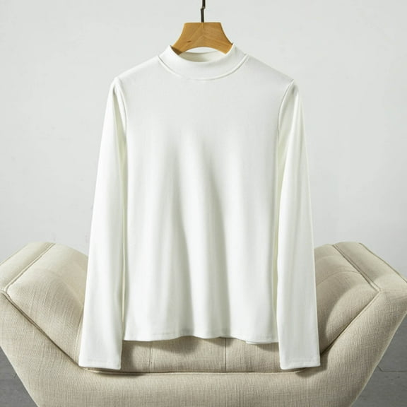 BSDJILFG Crewneck Sweaters for Women Fall Comfy Long Sleeve Basic Tees Stretchy Pullover Lounge Sleep Undershirts