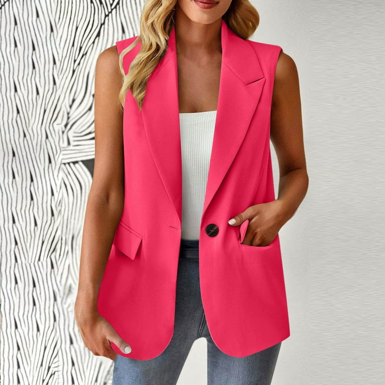 Vest Jacket Formal Vest Womens Blazer Sleeveless Jacket ESLA