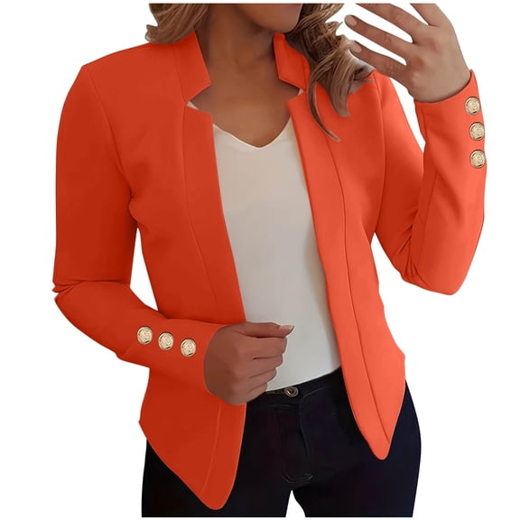 BSDJILFG Fall Cardigans for Women 2025 Petite Plus Size Blazers Dressy Open Front Suit Jackets Formal Business Casual Outerwear Jackets,S-5XL