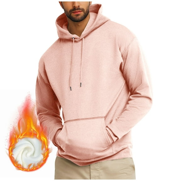 BSDJILFG Fleece Hoodies for Men Zipper Athletic Casual Long Sleeve Comfy Warm Hooded Activewear