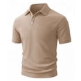 thumbnail image 1 of BSDJILFG Golf Shirts for Men Business Casual Short Sleeve Buttons Up Slim Fit Lapel Office Work Tops with Pockets, 1 of 7