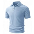 thumbnail image 1 of BSDJILFG Golf Shirts for Men Business Casual Short Sleeve Buttons Up Slim Fit Lapel Office Work Tops with Pockets, 1 of 6