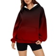 thumbnail image 1 of BSDJILFG Gradient Color Hoodies for Women,Juniors Cute Sweatshirt with Hood,Loose Fit Breathable Pullover Tunic Blouse, 1 of 4