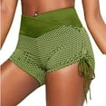 thumbnail image 1 of BSDJILFG Gym Shorts Women Side Tie String Elastic Waist Biker Shorts High Waisted Butt-Lifting Sports Fitness Shorts, 1 of 3