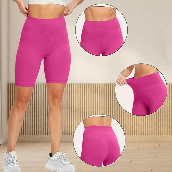 BSDJILFG Gym Shorts for Women Workout Bottom Fitness Casual Yoga Shorts Stretch Solid Color Biker Fitness Jogging Shorts
