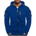 thumbnail image 1 of BSDJILFG Hoodies for Men Zip up Lightweight Hoodie Big and Tall Sweatshirt Casual Fashion Jackets Fall Tops with Zip Pockets, 1 of 5
