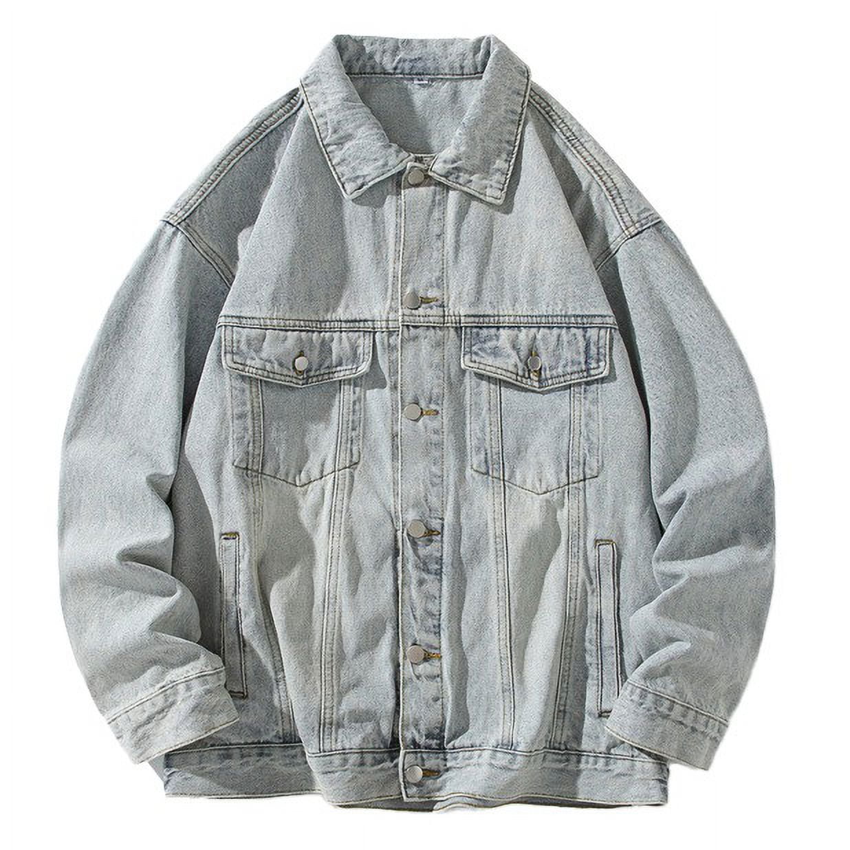 Vintage oversized denim jacket mens deals