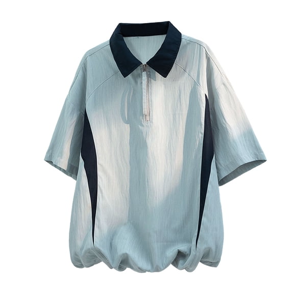BSDJILFG Juniors Compression Shirts Summer Athletic T-Shirt Lightweight Golf Top Button Up Short Sleeve Gym Workout Shirt