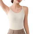 thumbnail image 1 of BSDJILFG Juniors Summer Tank Tops Casual Adjustable Straps V Neck Built-In-Bra Gym Workout Shirts, 1 of 5