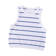 thumbnail image 1 of BSDJILFG Juniors Tank Tops Vintage Cute Striped Shirt Racerback Cami Sleeveless Crewneck Undershirt, 1 of 5