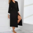 thumbnail image 1 of BSDJILFG Lace Robes for Women 3/4 Sleeve Lightweight Kimonos Tie Front Cotton Breathable Sleep Dress, 1 of 4