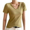thumbnail image 1 of BSDJILFG Lightweight Summer Tops for Women Petite Casual Raglan Tees Breathable Short Sleeve V-Neck Lounge Pajama Tops, 1 of 1