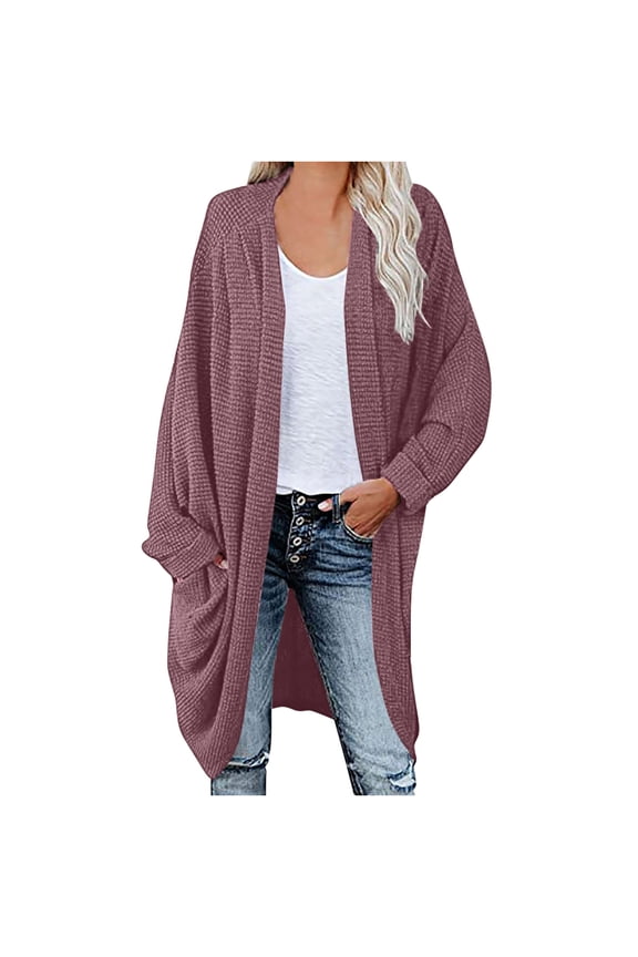 Long Cardigans for Women New 2025 Chunky Sweater Open Front Long Sleeve Duster Jackets with Pockets