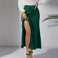 thumbnail image 1 of BSDJILFG Long Skirts for Women Formal Casual High Waisted Split Maxi Skirt Luxury Bodycon Wrap Pencil Skirt for Gown Prom Party, 1 of 9