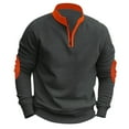 thumbnail image 1 of BSDJILFG Long Sleeve Scrubs for Men Sweatshirt Stand Collar Solid Color Henley Shirts Jogger Sleeve Scrub Tops Rollbacks,S-3XL, 1 of 5
