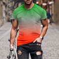 thumbnail image 1 of BSDJILFG Men's Shirts Summer Big&Tall Gradient Color Graphic Tees Short Sleeve Round Neck Shirts Athletic Lounge Leisure Work Blouse Clearance M-5XL, 1 of 5