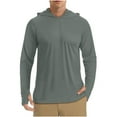 thumbnail image 1 of BSDJILFG Men's Sun Shirts Lightweight Breathable UPF 50+ Protection Hoodie Long Sleeve Fishing Outdoors Swimming Shirt SPF UV Shirt Summer, 1 of 2