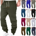 thumbnail image 1 of BSDJILFG Mens Joggers with Pockets High Elastic Cargo Sweatpant Drawstring Comfy Fleece Pants, 1 of 5