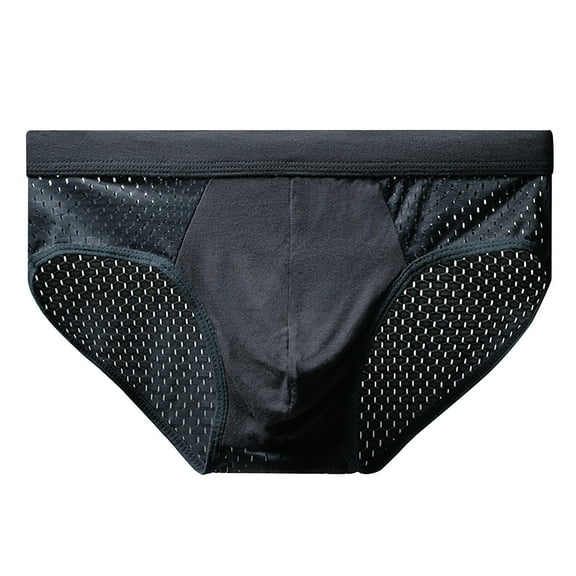 BSDJILFG Mens Briefs Quick Drying Swim Trunks See Through Sheer Pajama Briefs Seamless Breathable Underwear L-4XL