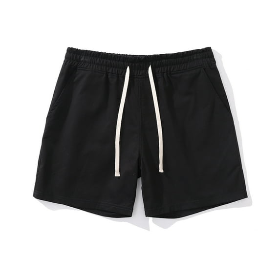 BSDJILFG Mens Cotton Shorts Summer Solid Inseam Pajama Shorts High Rise Casual Loose Shorts Elastic Waist with Multi-Pockets Training Gym Hiking Outdoors Shorts Loungewear Clearance L-2XL