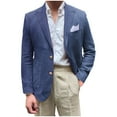 thumbnail image 1 of BSDJILFG Mens Dress Jacket Business Casual Blazers Chino Blazers Slim Fit Button Open Front Dress Suits, 1 of 2
