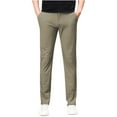 thumbnail image 1 of BSDJILFG Mens Dress Pants Straight Leg Relaxed Fit Wrinkle Free Suit Pants Solid Color Business Work Pants Clearance,Sizes S-2XL, 1 of 6